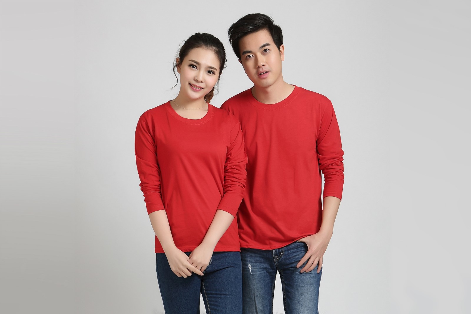 廣告衫文化衫長(cháng)袖圓領(lǐng)空白T恤定做印logo班服廠(chǎng)服團體服定制批發(fā)(圖1)
