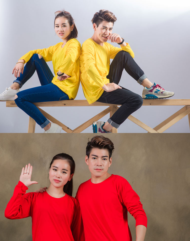 定制同學(xué)會(huì )聚會(huì )T恤長(cháng)袖廣告衫文化衫定做秋季工作服班服圓領(lǐng)diy(圖9)