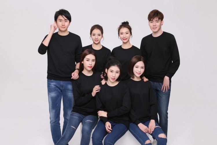 秋季長(cháng)袖t恤定制純棉圓領(lǐng)廣告杉文化衫訂做班服團體服印字logo(圖8)