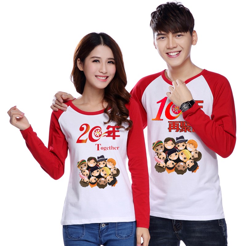 班服長(cháng)袖定制同學(xué)聚會(huì )T恤成人兒童同款10 20年30年團體服畢業(yè)紀念(圖9)
